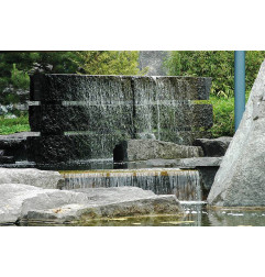 Fonte e bacia na pedra azul belga-em MESURE