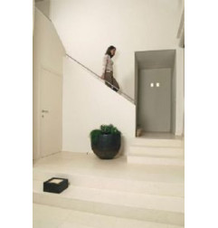 Tiled stone white Antalya Cream - softened stairwell