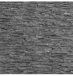 Stonepanel Jet Noir Lame fine Ardoise