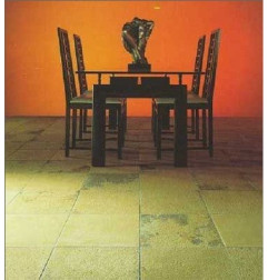 Dining room tiled of Pierre white Jura Solnhofener - gross