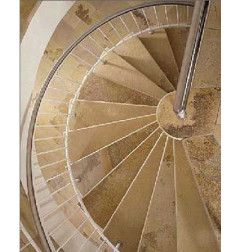 Staircase in stone white Jura Solnhofener - gross