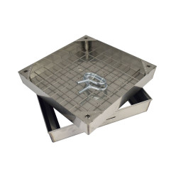 Cover tile sealed in stainless steel (75mm) from ROSCO