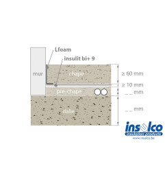 Insulit BI+9 - Akoestische ondervloer voor dekvloer - Insulco