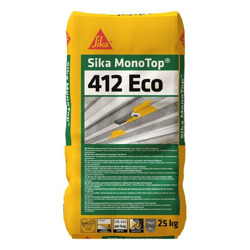 Sika MonoTop-412 Eco - Vezelmortel voor structurele reparaties - Sika Sika MonoTop-412 Eco - Vezelmortel voor structurele reparaties - Sika