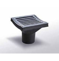 Sumidouro de parque de estacionamento - Grelha de ferro fundido com ranhura curva - L15 - ACO