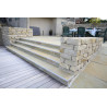 Realization in Burgundy stone - stone limestone Realization in Burgundy stone - stone limestone