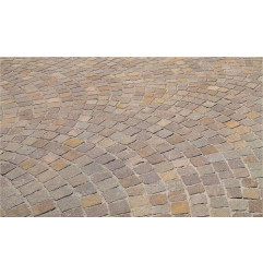 Exemplo de conquista com os pavés em pedra de Luserne