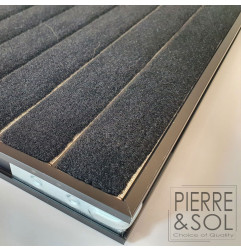 VER-BLACK - Cadre de paillasson en aluminium NOIR