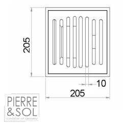 Scarico per cantine - Griglia a fessura in ghisa - Classe L 15kN - ACO