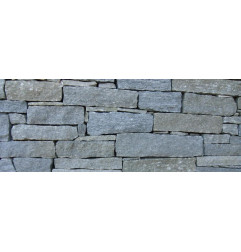 Mur de Barrettes de pierre de Luserne - Couleur Eau-Vive