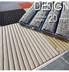 Paillasson DESIGN L,  Epaisseur 20 mm  SUR MESURE