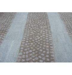 Realisation in stone of Luserne (blocks 4-6) and slabs "Chosen grey"