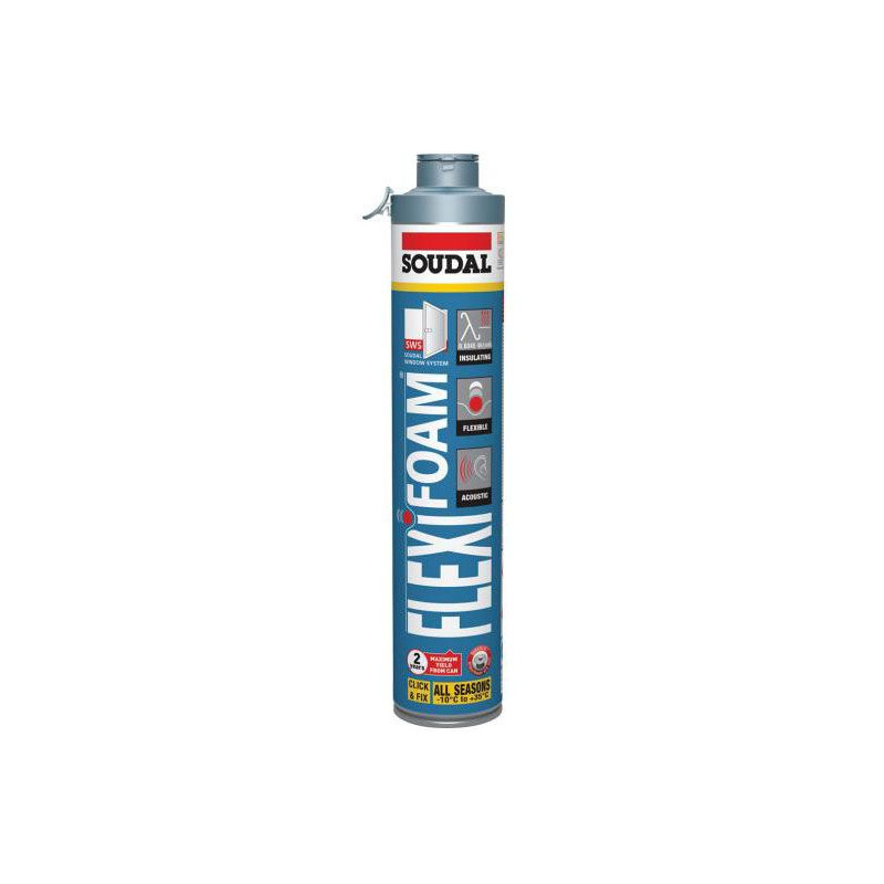 Flexifoam Click & Fix - Elastic sprayable PU foam - Soudal