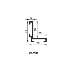 VER-BLACK - ZWART aluminium deurmatframe