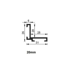 VER-BLACK - ZWART aluminium deurmatframe