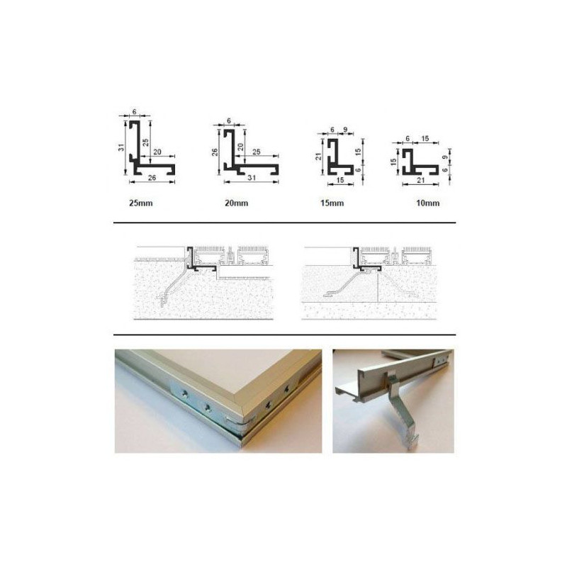VER-BLACK - ZWART aluminium deurmatframe VER-BLACK - ZWART aluminium deurmatframe