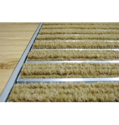 Doormat VARIO JUNIOR JNO / JNSO, aluminium profile covered with fibres from ROSCO polypropylene