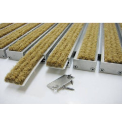 Zerbino VARIO JUNIOR JNO / JNSO, profilo in alluminio rivestito con fibre in polipropilene ROSCO