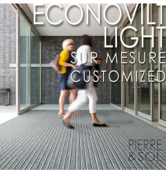 EconoVilt Light Sur Mesure - Paillasson profil en aluminium couvert de fibres polypropylène - Verimpex