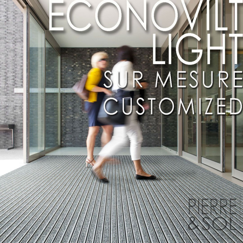 EconoVilt Light Sur Mesure - Paillasson profil en aluminium couvert de fibres polypropylène - Verimpex