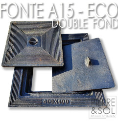 Couvercle en fonte à double fond pour regard d'inspection - A15 - LINE ECO