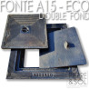 Couvercle en fonte double fond pour regard d'inspection A15 - ECO