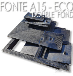 Couvercle en fonte double fond pour regard d'inspection A15 - ECO