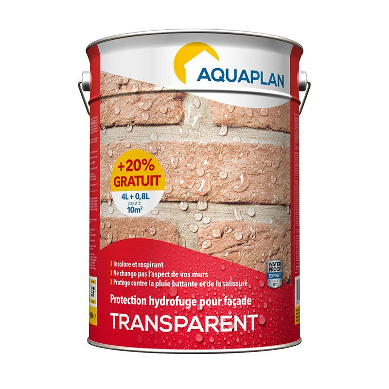 Transparent - Water repellent protection for facades - Aquaplan
