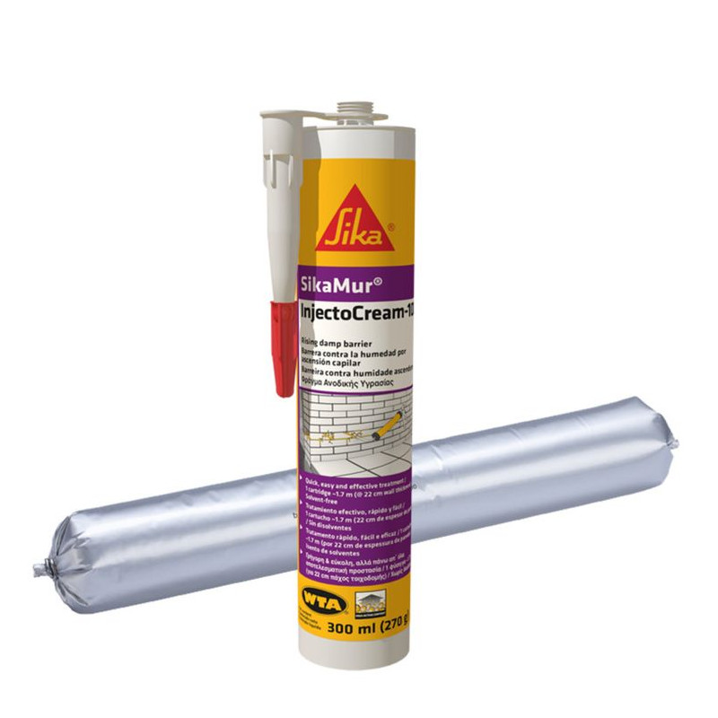 SikaMur InjectoCream-100 - Crema de inyección contra la humedad por capilaridad - Sika SikaMur InjectoCream-100 - Crema de inyección contra la humedad por capilaridad - Sika