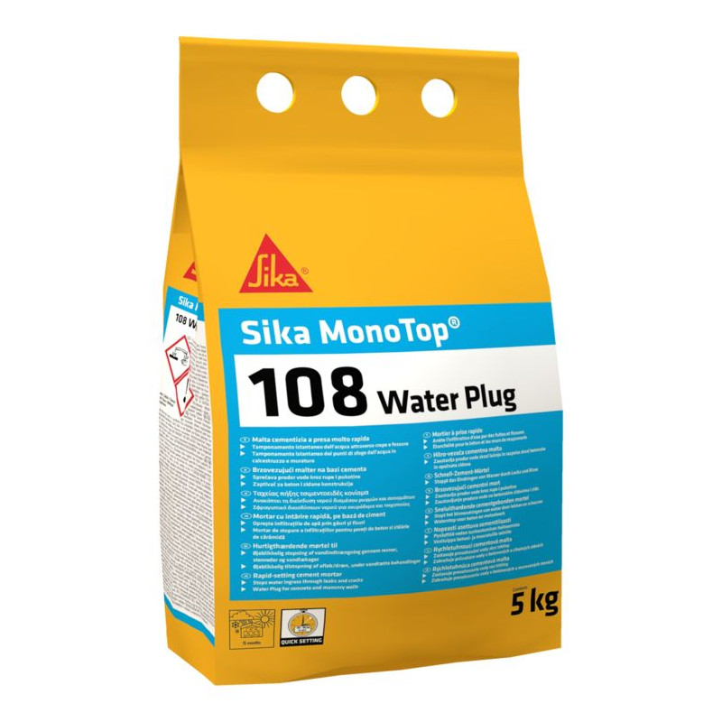 Sika MonoTop-108 WaterPlug - Schnell wirkender Zementmörtel - Sika