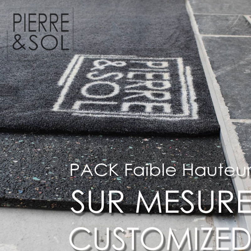PACK SUR MESURE - Paillasson + Cadre - Hauteur réduite 16 mm
