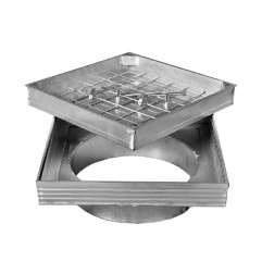 Couvercle à carreler étanche pour raccordement à un tuyau PVC - Tube Light Line - L&S