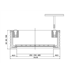 Tileable waterproof access cover for connection to a PVC pipe - Tube Light Line - L&S