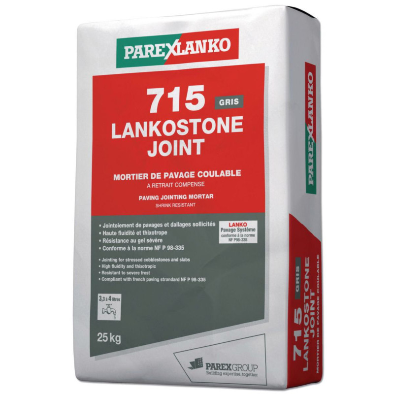 Krimpgecompenseerde voegmortel - 715 Lankostone Joint - Parexlanko Krimpgecompenseerde voegmortel - 715 Lankostone Joint - Parexlanko