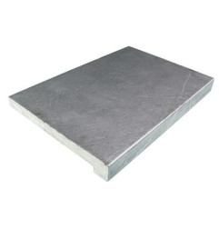 Vietnam Blue Stone coping - Fallout, straight 180 ° and honed edge - Ground surface