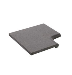 Margelle en Pierre Bleue du Vietnam - Bouchardée - Retombée - Bord arrondi 180° adouci