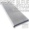 Blauwe hardstenen rand Vietnam - Rechte afgeronde randen met drop-offs - Bush gehamerd Blauwe hardstenen rand Vietnam - Rechte afgeronde randen met drop-offs - Bush gehamerd