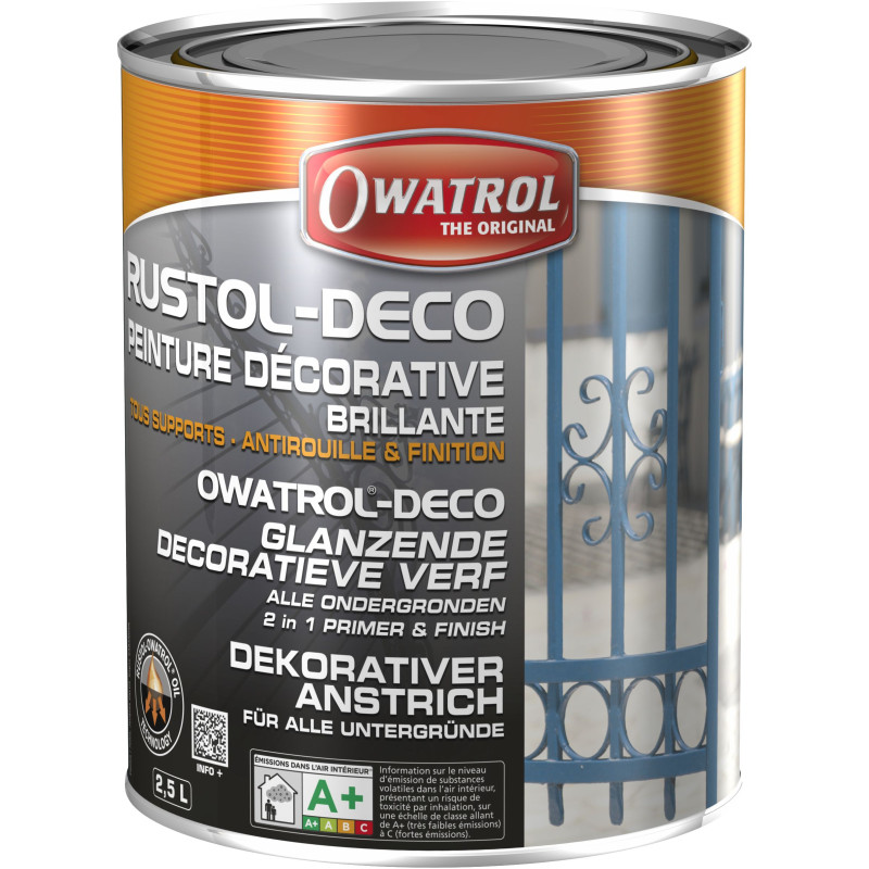 Rustol Deco - Peinture de finition antirouille tous supports - Owatrol