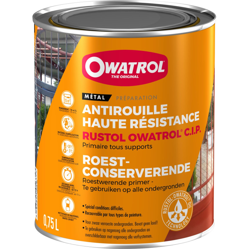 Rustol CIP - Primaire anticorrosion haute résistance  - Owatrol Rustol CIP - Primaire anticorrosion haute résistance  - Owatrol
