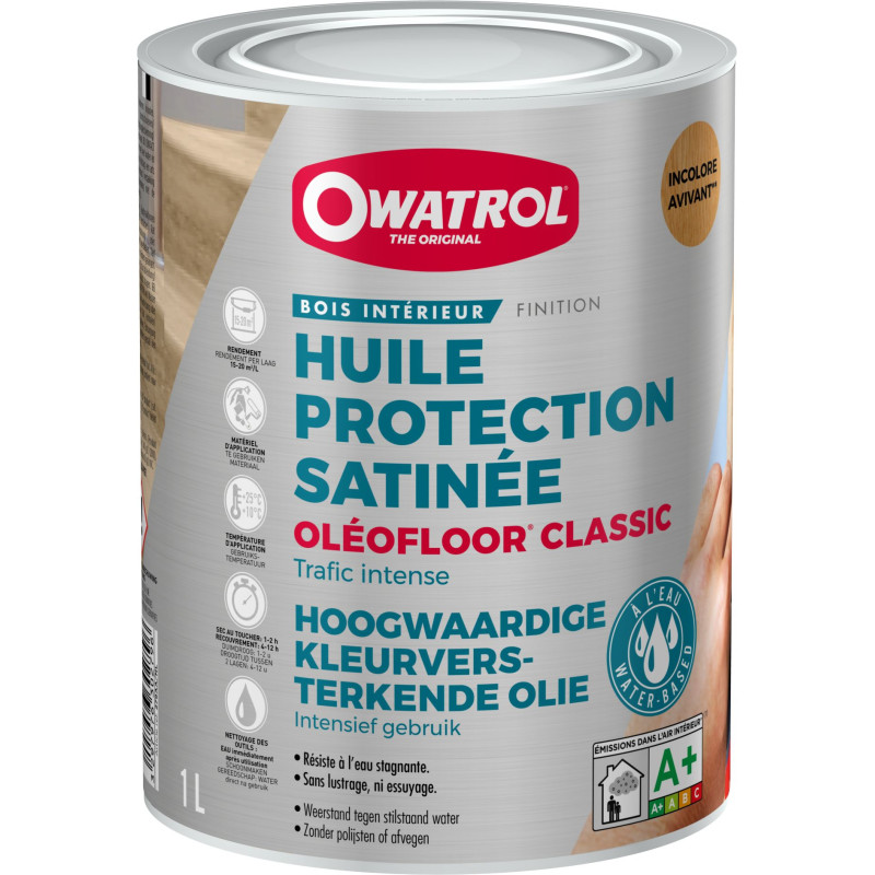 OléoFloor Classic - Huile avivante haute performance - Owatrol Pro