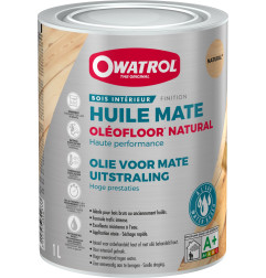 OléoFloor Natural - Hochwertige matte Wasser-Öl-Emulsion für alle Holzfußböden - Owatrol Pro