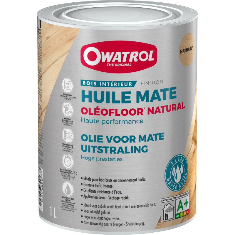 OléoFloor Natural - Hochwertige matte Wasser-Öl-Emulsion für alle