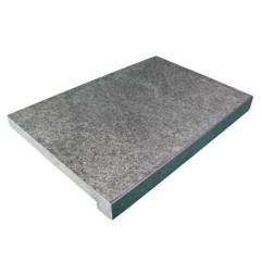 Chinese Basalt coping - Flamed and Brushed - Fall back - Softened straight edge