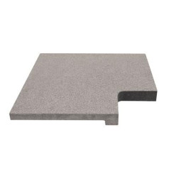 中国花岗岩应对-浅灰色-火焰和拉丝-脱落-柔软的直边