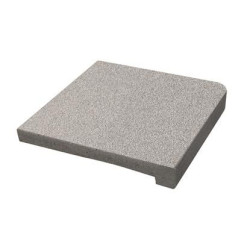 Chinese Granite coping - Light Gray - Flamed and Brushed - Dropout - Softened straight edge