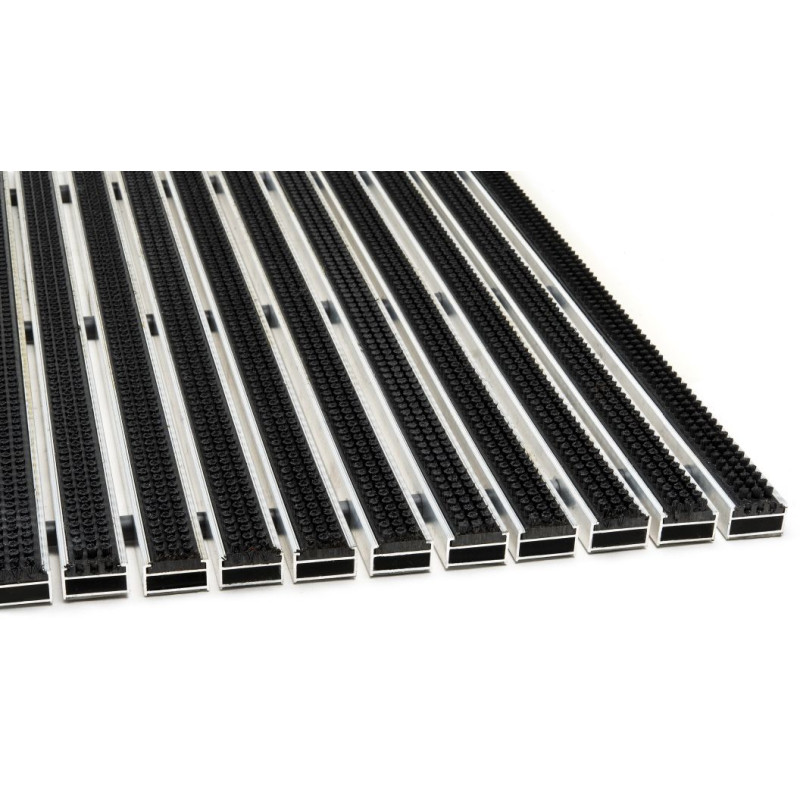 Deurmat met gekleurde nylonborstels en aluminium profiel - Vario BO - Rosco Deurmat met gekleurde nylonborstels en aluminium profiel - Vario BO - Rosco