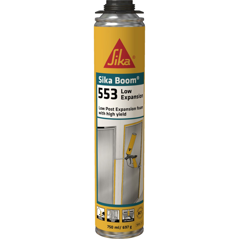 Sika Boom-553 Low Expansion - полиуретановая пена низкого расширения EC 1 PLUS - Sika