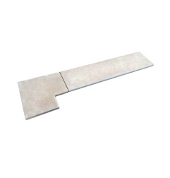 Edging in Limestone from Egypt - Antique and Honed - 180 ° rounded edge softened