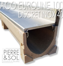 Slotted channel - Euroline 100 Discret 65 Inox - ACO
