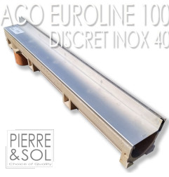 Canaletas de drenaje ranurado - Euroline 100 Discret 65 Inox - ACO